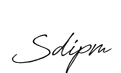 Make a beautiful signature design for name Sdipm. With this signature (Antro_Vectra_Bolder) style, you can create a handwritten signature for free. Sdipm signature style 7 images and pictures png