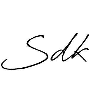 Design your own signature with our free online signature maker. With this signature software, you can create a handwritten (Antro_Vectra_Bolder) signature for name Sdk. Sdk signature style 7 images and pictures png