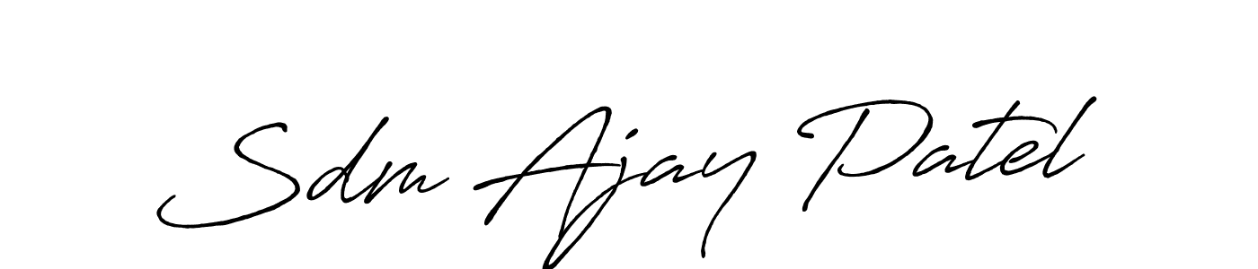 Antro_Vectra_Bolder is a professional signature style that is perfect for those who want to add a touch of class to their signature. It is also a great choice for those who want to make their signature more unique. Get Sdm Ajay Patel name to fancy signature for free. Sdm Ajay Patel signature style 7 images and pictures png