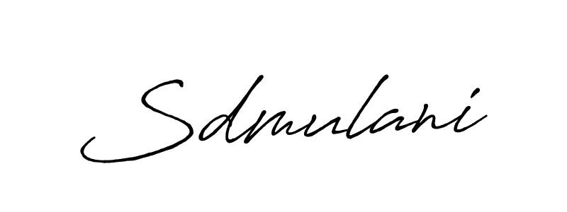 How to make Sdmulani name signature. Use Antro_Vectra_Bolder style for creating short signs online. This is the latest handwritten sign. Sdmulani signature style 7 images and pictures png