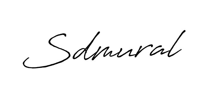 Use a signature maker to create a handwritten signature online. With this signature software, you can design (Antro_Vectra_Bolder) your own signature for name Sdmural. Sdmural signature style 7 images and pictures png