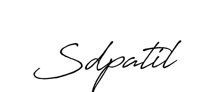 How to make Sdpatil signature? Antro_Vectra_Bolder is a professional autograph style. Create handwritten signature for Sdpatil name. Sdpatil signature style 7 images and pictures png