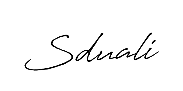 Also we have Sduali name is the best signature style. Create professional handwritten signature collection using Antro_Vectra_Bolder autograph style. Sduali signature style 7 images and pictures png