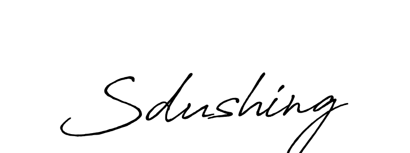 The best way (Antro_Vectra_Bolder) to make a short signature is to pick only two or three words in your name. The name Sdushing include a total of six letters. For converting this name. Sdushing signature style 7 images and pictures png