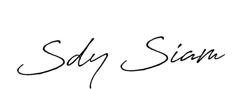 How to Draw Sdy Siam signature style? Antro_Vectra_Bolder is a latest design signature styles for name Sdy Siam. Sdy Siam signature style 7 images and pictures png