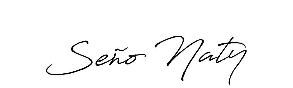 Seño Naty stylish signature style. Best Handwritten Sign (Antro_Vectra_Bolder) for my name. Handwritten Signature Collection Ideas for my name Seño Naty. Seño Naty signature style 7 images and pictures png