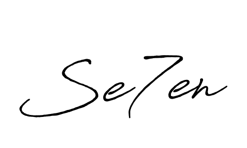 Se7en stylish signature style. Best Handwritten Sign (Antro_Vectra_Bolder) for my name. Handwritten Signature Collection Ideas for my name Se7en. Se7en signature style 7 images and pictures png