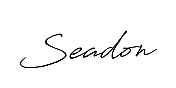 Use a signature maker to create a handwritten signature online. With this signature software, you can design (Antro_Vectra_Bolder) your own signature for name Seadon. Seadon signature style 7 images and pictures png