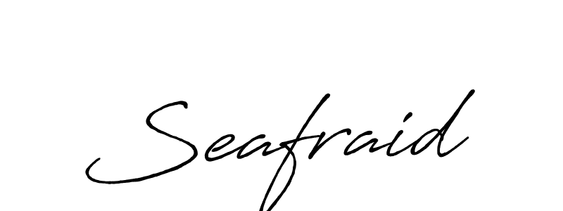 How to make Seafraid name signature. Use Antro_Vectra_Bolder style for creating short signs online. This is the latest handwritten sign. Seafraid signature style 7 images and pictures png