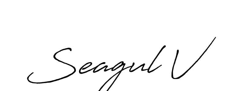 Once you've used our free online signature maker to create your best signature Antro_Vectra_Bolder style, it's time to enjoy all of the benefits that Seagul V name signing documents. Seagul V signature style 7 images and pictures png