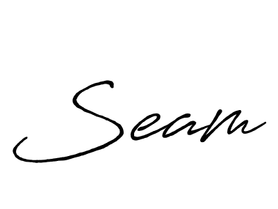 Similarly Antro_Vectra_Bolder is the best handwritten signature design. Signature creator online .You can use it as an online autograph creator for name Seam. Seam signature style 7 images and pictures png