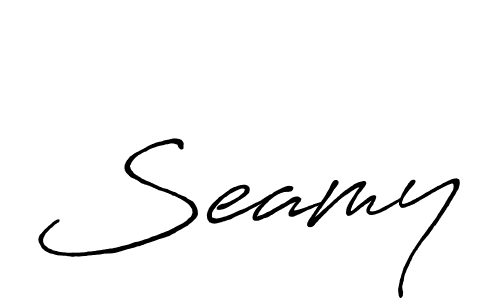 Create a beautiful signature design for name Seamy. With this signature (Antro_Vectra_Bolder) fonts, you can make a handwritten signature for free. Seamy signature style 7 images and pictures png