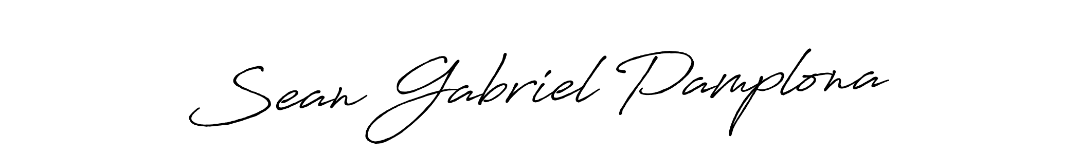 Create a beautiful signature design for name Sean Gabriel Pamplona. With this signature (Antro_Vectra_Bolder) fonts, you can make a handwritten signature for free. Sean Gabriel Pamplona signature style 7 images and pictures png
