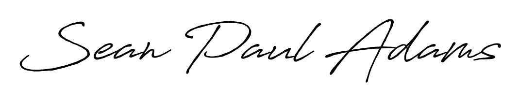 The Antro_Vectra_Bolder typeface gives name Sean Paul Adams a refined look. Suitable for certificates, diplomas, and official verification. Sean Paul Adams signature style 7 images and pictures png