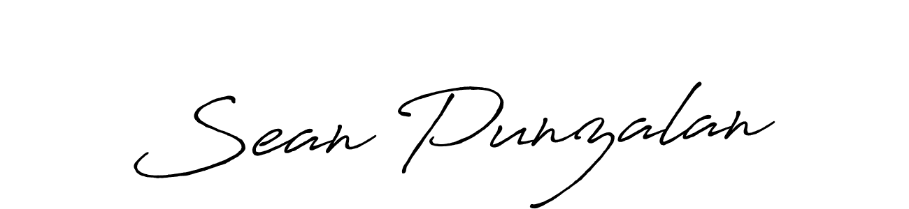 Design your own signature with our free online signature maker. With this signature software, you can create a handwritten (Antro_Vectra_Bolder) signature for name Sean Punzalan. Sean Punzalan signature style 7 images and pictures png