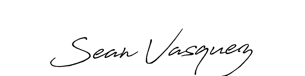 How to make Sean Vasquez name signature. Use Antro_Vectra_Bolder style for creating short signs online. This is the latest handwritten sign. Sean Vasquez signature style 7 images and pictures png