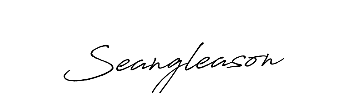 Use a signature maker to create a handwritten signature online. With this signature software, you can design (Antro_Vectra_Bolder) your own signature for name Seangleason. Seangleason signature style 7 images and pictures png