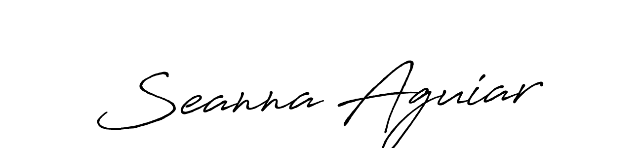 You should practise on your own different ways (Antro_Vectra_Bolder) to write your name (Seanna Aguiar) in signature. don't let someone else do it for you. Seanna Aguiar signature style 7 images and pictures png