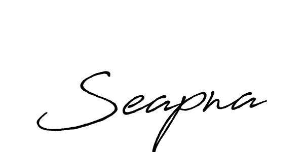 How to make Seapna name signature. Use Antro_Vectra_Bolder style for creating short signs online. This is the latest handwritten sign. Seapna signature style 7 images and pictures png