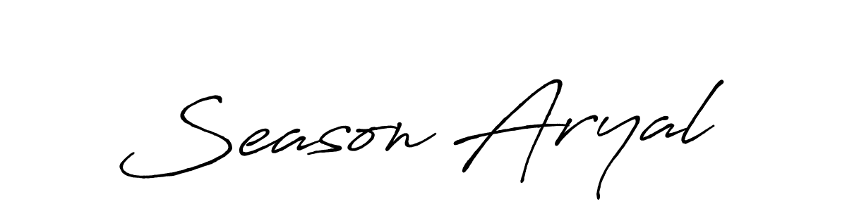 Create a beautiful signature design for name Season Aryal. With this signature (Antro_Vectra_Bolder) fonts, you can make a handwritten signature for free. Season Aryal signature style 7 images and pictures png