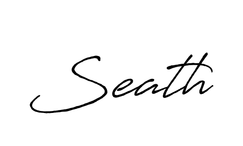 Design your own signature with our free online signature maker. With this signature software, you can create a handwritten (Antro_Vectra_Bolder) signature for name Seath. Seath signature style 7 images and pictures png