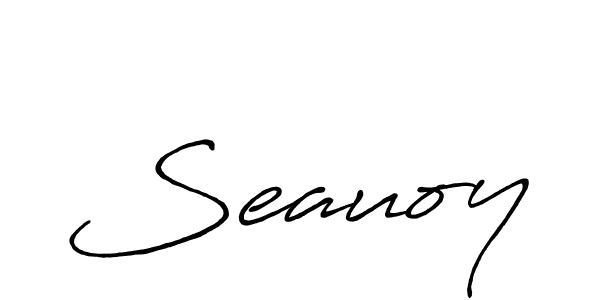 Make a beautiful signature design for name Seauoy. With this signature (Antro_Vectra_Bolder) style, you can create a handwritten signature for free. Seauoy signature style 7 images and pictures png