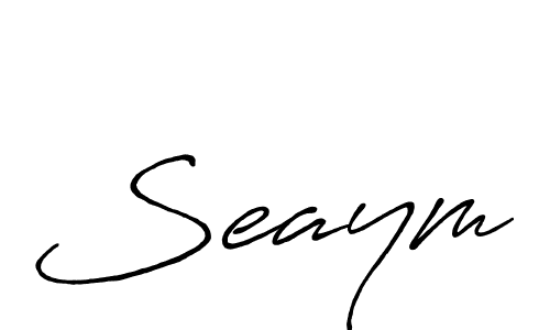 How to make Seaym name signature. Use Antro_Vectra_Bolder style for creating short signs online. This is the latest handwritten sign. Seaym signature style 7 images and pictures png