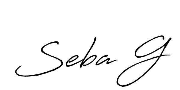 Create a beautiful signature design for name Seba G. With this signature (Antro_Vectra_Bolder) fonts, you can make a handwritten signature for free. Seba G signature style 7 images and pictures png