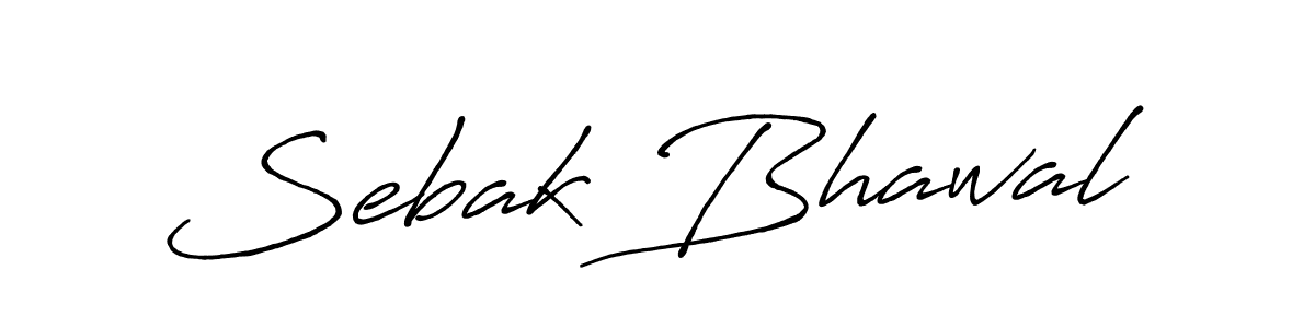 Create a beautiful signature design for name Sebak Bhawal. With this signature (Antro_Vectra_Bolder) fonts, you can make a handwritten signature for free. Sebak Bhawal signature style 7 images and pictures png