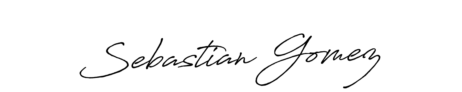 Sebastian Gomez stylish signature style. Best Handwritten Sign (Antro_Vectra_Bolder) for my name. Handwritten Signature Collection Ideas for my name Sebastian Gomez. Sebastian Gomez signature style 7 images and pictures png