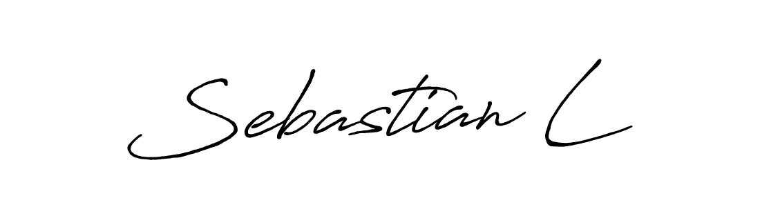 Sebastian L stylish signature style. Best Handwritten Sign (Antro_Vectra_Bolder) for my name. Handwritten Signature Collection Ideas for my name Sebastian L. Sebastian L signature style 7 images and pictures png