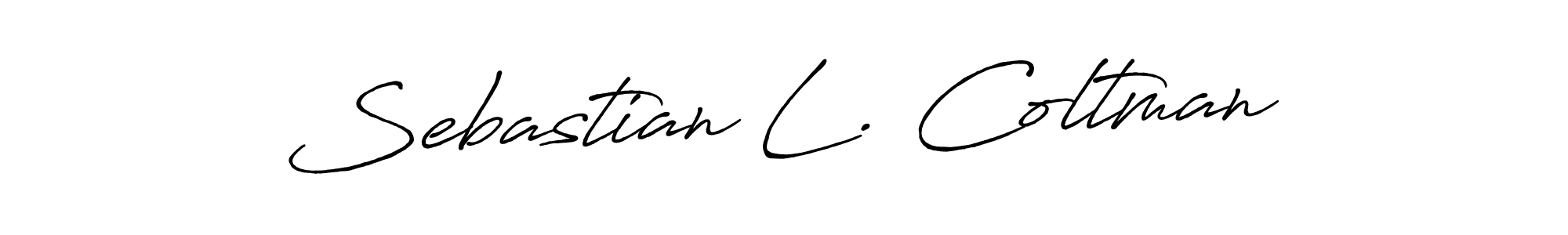 Create a beautiful signature design for name Sebastian L. Coltman. With this signature (Antro_Vectra_Bolder) fonts, you can make a handwritten signature for free. Sebastian L. Coltman signature style 7 images and pictures png