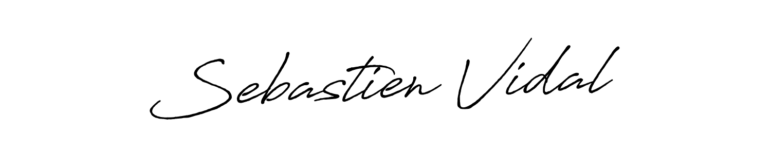 Sebastien Vidal stylish signature style. Best Handwritten Sign (Antro_Vectra_Bolder) for my name. Handwritten Signature Collection Ideas for my name Sebastien Vidal. Sebastien Vidal signature style 7 images and pictures png