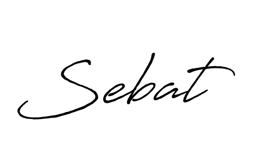 How to make Sebat signature? Antro_Vectra_Bolder is a professional autograph style. Create handwritten signature for Sebat name. Sebat signature style 7 images and pictures png