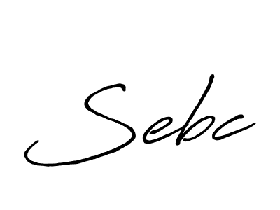 Use a signature maker to create a handwritten signature online. With this signature software, you can design (Antro_Vectra_Bolder) your own signature for name Sebc. Sebc signature style 7 images and pictures png
