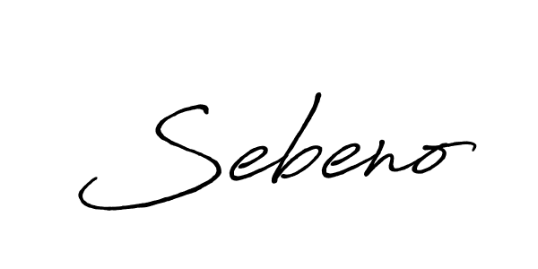 Once you've used our free online signature maker to create your best signature Antro_Vectra_Bolder style, it's time to enjoy all of the benefits that Sebeno name signing documents. Sebeno signature style 7 images and pictures png