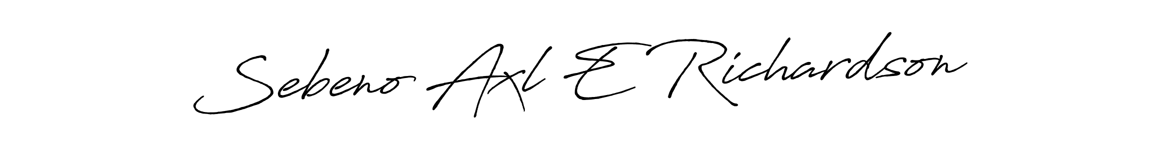 Design your own signature with our free online signature maker. With this signature software, you can create a handwritten (Antro_Vectra_Bolder) signature for name Sebeno Axl E Richardson. Sebeno Axl E Richardson signature style 7 images and pictures png