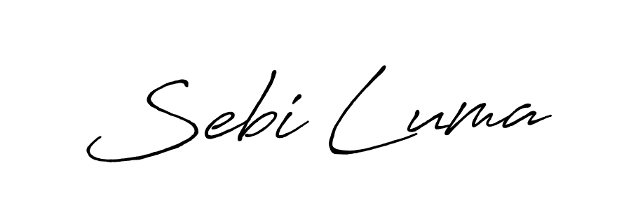 Once you've used our free online signature maker to create your best signature Antro_Vectra_Bolder style, it's time to enjoy all of the benefits that Sebi Luma name signing documents. Sebi Luma signature style 7 images and pictures png