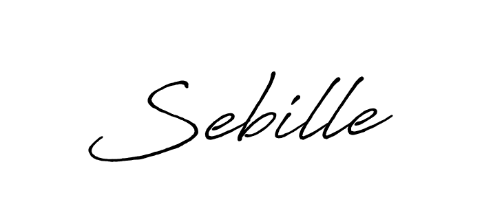 Sebille stylish signature style. Best Handwritten Sign (Antro_Vectra_Bolder) for my name. Handwritten Signature Collection Ideas for my name Sebille. Sebille signature style 7 images and pictures png