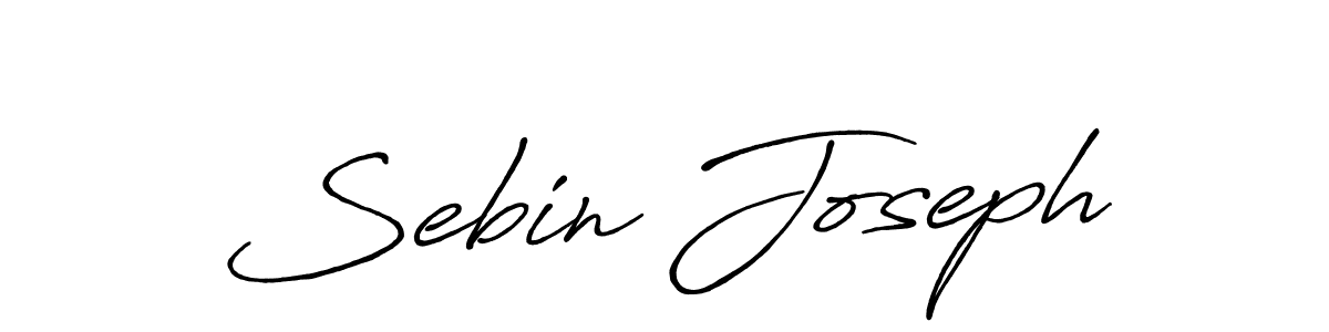 Make a beautiful signature design for name Sebin Joseph. With this signature (Antro_Vectra_Bolder) style, you can create a handwritten signature for free. Sebin Joseph signature style 7 images and pictures png