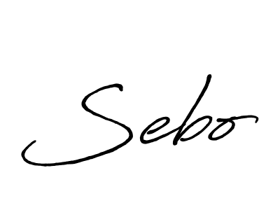 Use a signature maker to create a handwritten signature online. With this signature software, you can design (Antro_Vectra_Bolder) your own signature for name Sebo. Sebo signature style 7 images and pictures png