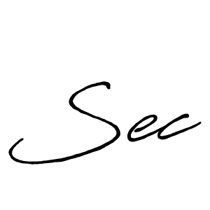 Also we have Sec name is the best signature style. Create professional handwritten signature collection using Antro_Vectra_Bolder autograph style. Sec signature style 7 images and pictures png