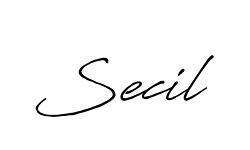 How to make Secil name signature. Use Antro_Vectra_Bolder style for creating short signs online. This is the latest handwritten sign. Secil signature style 7 images and pictures png