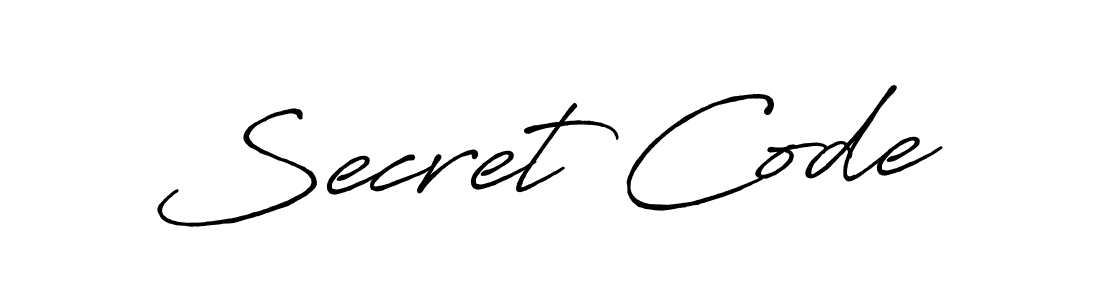 Make a beautiful signature design for name Secret Code. With this signature (Antro_Vectra_Bolder) style, you can create a handwritten signature for free. Secret Code signature style 7 images and pictures png