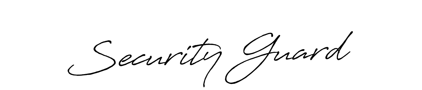 Make a beautiful signature design for name Security Guard. With this signature (Antro_Vectra_Bolder) style, you can create a handwritten signature for free. Security Guard signature style 7 images and pictures png