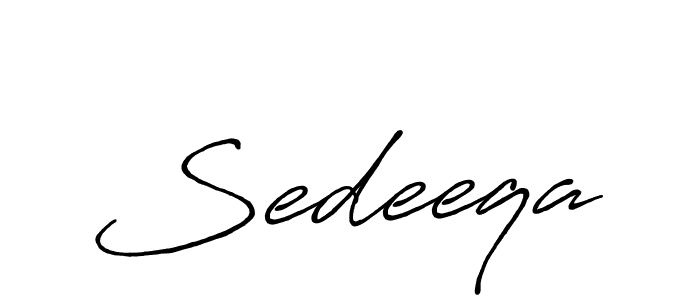 How to make Sedeeqa signature? Antro_Vectra_Bolder is a professional autograph style. Create handwritten signature for Sedeeqa name. Sedeeqa signature style 7 images and pictures png