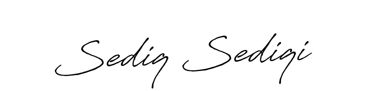 Make a beautiful signature design for name Sediq Sediqi. With this signature (Antro_Vectra_Bolder) style, you can create a handwritten signature for free. Sediq Sediqi signature style 7 images and pictures png