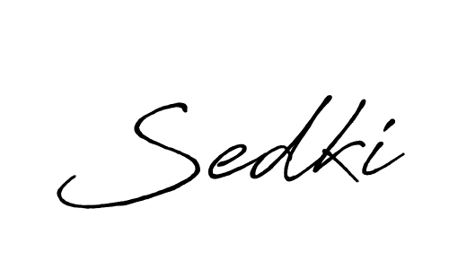 Design your own signature with our free online signature maker. With this signature software, you can create a handwritten (Antro_Vectra_Bolder) signature for name Sedki. Sedki signature style 7 images and pictures png