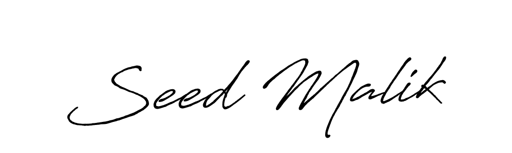 Similarly Antro_Vectra_Bolder is the best handwritten signature design. Signature creator online .You can use it as an online autograph creator for name Seed Malik. Seed Malik signature style 7 images and pictures png