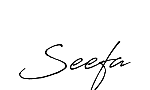 Make a beautiful signature design for name Seefa. With this signature (Antro_Vectra_Bolder) style, you can create a handwritten signature for free. Seefa signature style 7 images and pictures png